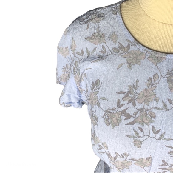 Urban Outfitters Blue Floral Open Back Maxi Dress - Picture 2 of 4